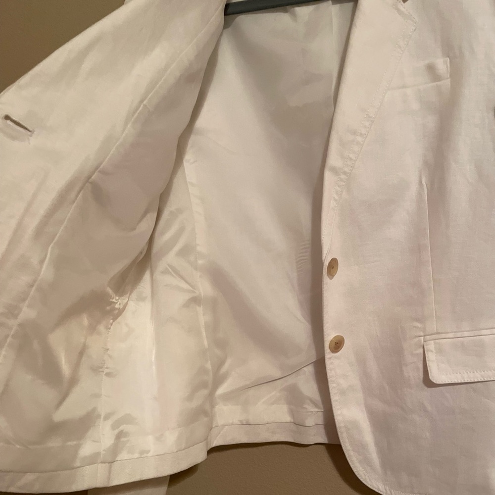 J Crew Lined White Linen Women’s Blazer - 14 - Picture 2 of 6